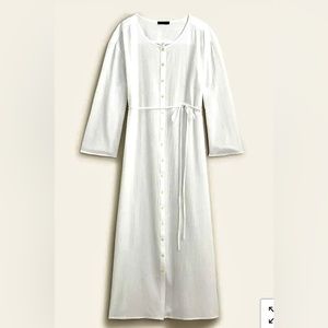 J Crew soft gauze button-down tunic dress